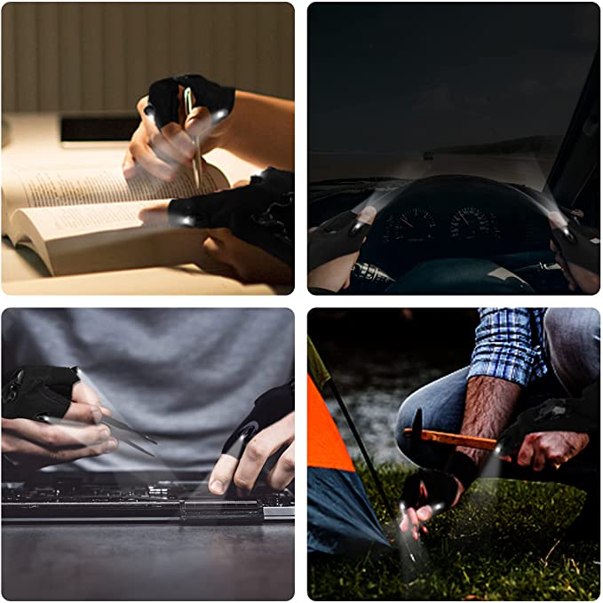 Waterproof LED Light Work Gloves Set (Left and Right) Awessories