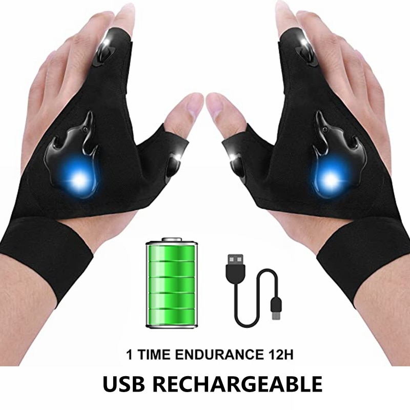 Waterproof LED Light Work Gloves Set (Left and Right) Awessories