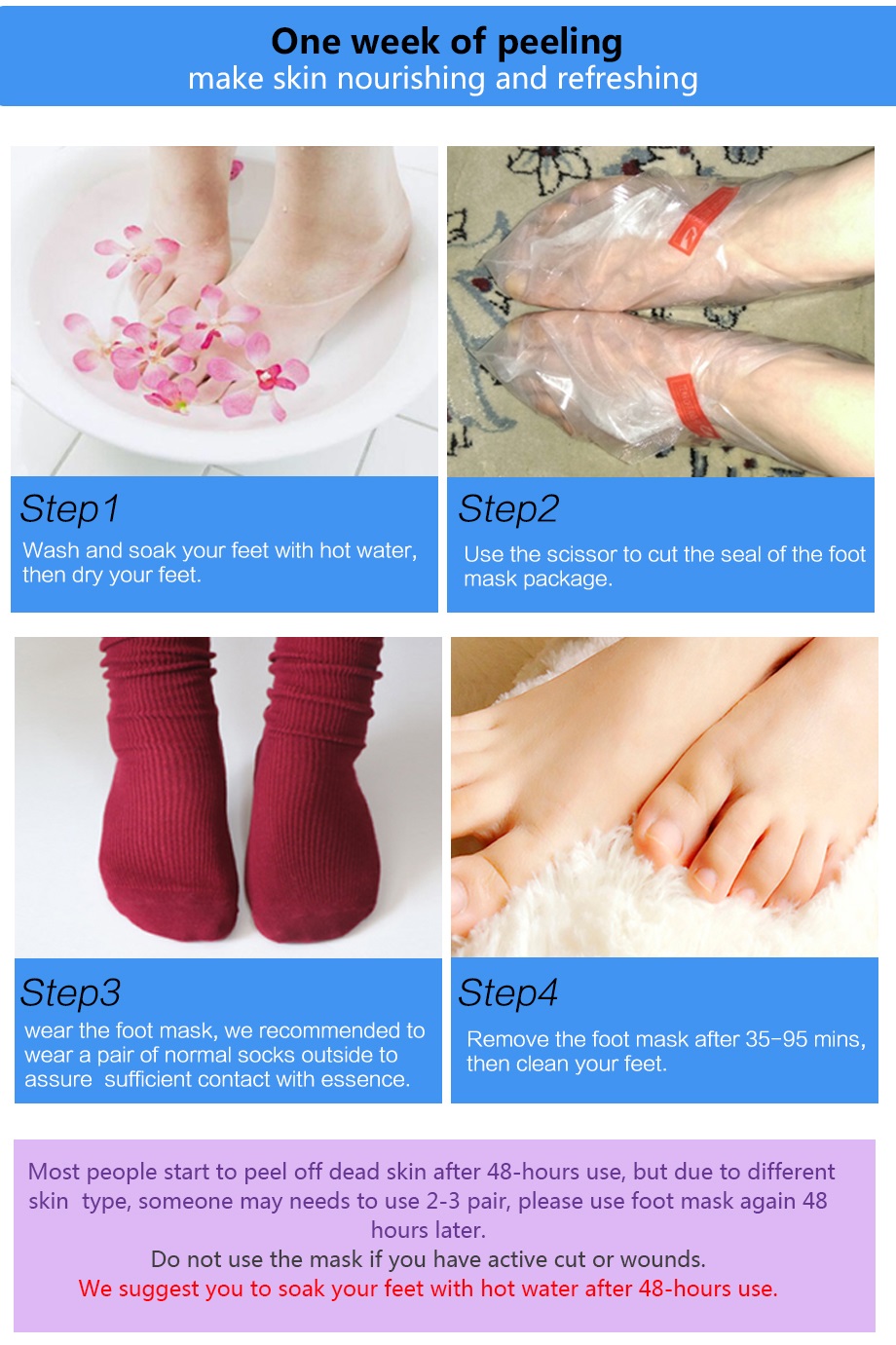Feet Exfoliating Mask Cream 2 pcs Set Home Goods, Clothing