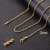 2mm Gold Rope